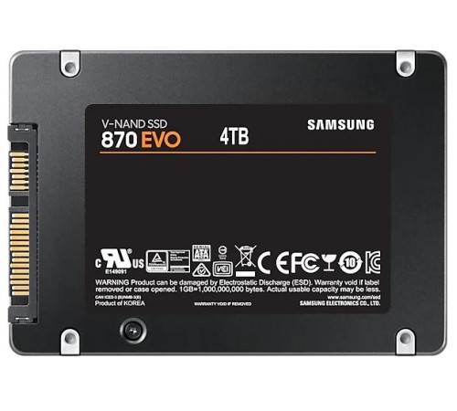 Твердотельный накопитель SSD 2.5" 4Tb (4000GB) Samsung SATA III 870 EVO (R560/W530MB/s) (MZ-77E4T0BW) 1year Твердотельный накопитель SSD 2.5" 4Tb (4000GB) Samsung SATA III 870 EVO (R560/W530MB/s) (MZ-77E4T0BW) 1year
