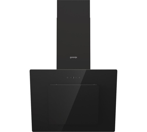 Вытяжка GORENJE/ Тип каминная наклонная,60см, сенсорное управление, мощность 782 куб.м, черная