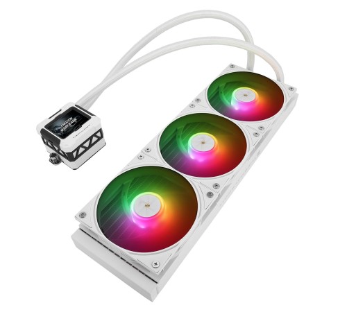 Водяное охлаждение для процессора/ Water Cooling SystemThermalright Frozen Warframe 360 White Argb (360mm, White, ARGB/ Fans: 3x120mm, 70.84CFM, 29.8dBA, 2000RPM/ Pump height 60mm, 23dBA, 3000RPM, Rad thickness 27mm/ S: 1200, 1700, 1851, 2011, 2066, 115X, Водяное охлаждение для процессора/ Water Cooling SystemThermalright Frozen Warframe 360 White Argb (360mm, White, ARGB/ Fans: 3x120mm, 70.84CFM, 29.8dBA, 2000RPM/ Pump height 60mm, 23dBA, 3000RPM, Rad thickness 27mm/ S: 1200, 1700, 1851, 2011, 2066, 115X,