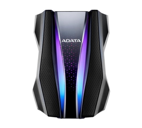 Внешний жесткий диск/ Portable HDD 2TB ADATA HD770G (Black), USB 3.2 Gen1, IP68, RGB lighting, 139x98x26mm, 270g /3 года/