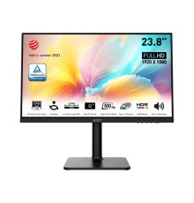 Монитор MSI Modern MD2412P 23.8" 16:9 FHD(1920x1080) IPS Flat,1ms(MPRT),1000:1,100M:1,300nit,178/178,HDMI 1.4,USB-C,Speaker,Tilt,Swivel,Height,Pivot,VESA,100Hz,Black,1y war-ty