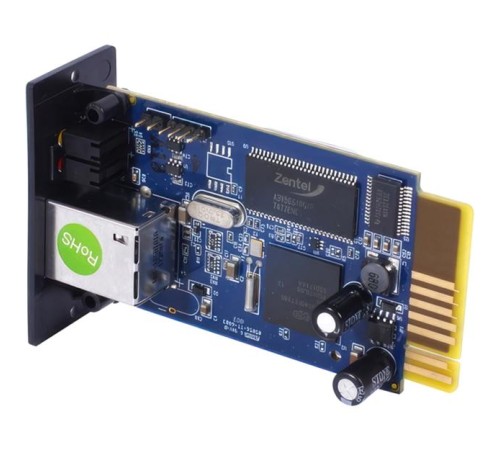 SNMP карта DL801 удаленного управления для ИБП серий POWERMAN RT/Online/Online Plus, программное обеспечение NET Agent 9/ Remote Management SNMP Card DL801 for POWERMAN RT / Online / Online Plus Series UPS, NET Agent 9 Software