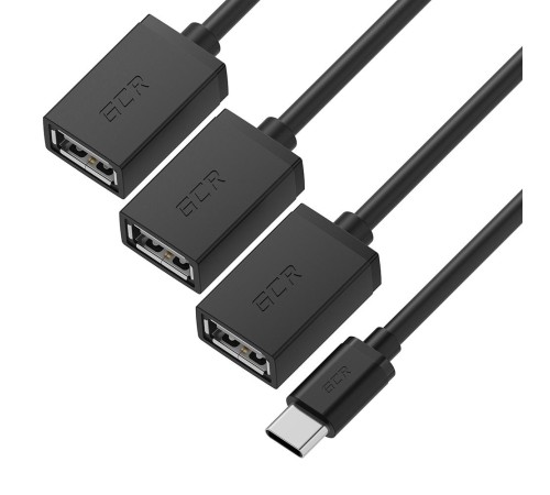 GCR Переходник USB Hub Type-C гибкий 1.2m разветвитель на 3 USB порта, СМ / 3 х AF, черный, GCR-55311 GCR Переходник USB Hub Type-C гибкий 1.2m разветвитель на 3 USB порта, СМ / 3 х AF, черный, GCR-55311
