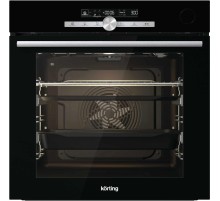 Встраиваемый духовой шкаф Korting/ 60 см, Motion, 77 л, 12 режимов, очистка паром, черный цвет