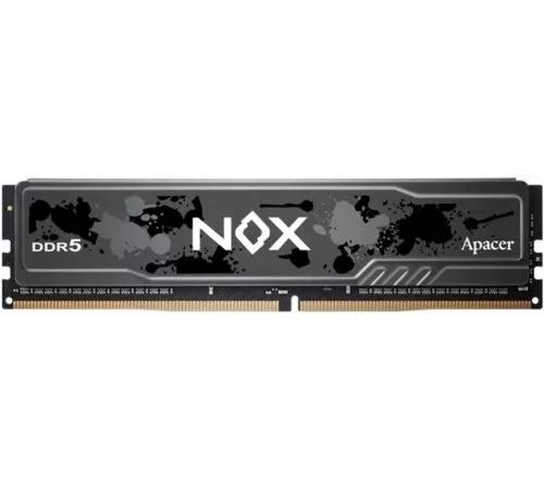 Оперативная память Apacer  DDR5  16GB  5600MHz DIMM NOX Black Gaming Memory (PC5-44800) CL40 1.25V (Retail) 2048*8  Heat Sink (Retail) 3 years (AH5U16G56C522MBAA-1)