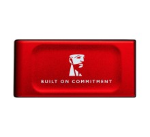 Твердотельный накопитель/ Kingston External SSD XS1000R BOC, 1000GB, Type-C/A, USB 3.2 Gen 2, R/W 1050/1000MB/s, 70x33x14mm, 69g., Red (60 мес)