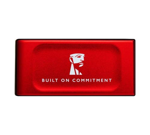 Твердотельный накопитель/ Kingston External SSD XS1000R BOC, 1000GB, Type-C/A, USB 3.2 Gen 2, R/W 1050/1000MB/s, 70x33x14mm, 69g., Red (60 мес)