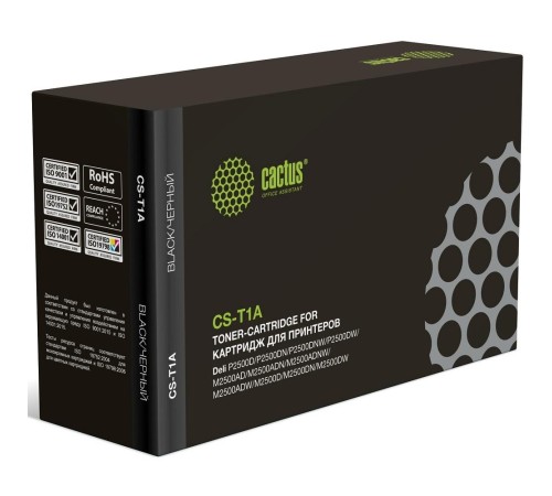 -/ Картридж лазерный Cactus CS-T1A T1A черный (2000стр.) для Deli P2500D/P2500DN/P2500DNW/P2500DW/M2500