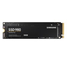 Твердотельные накопители/ Samsung SSD 980, 500GB, M.2(22x80mm), NVMe 1.4, PCIe 3.0 x4, 3-bit MLC, R/W 3100/2600MB/s, IOPs 400 000/470 000, TBW 300, DWPD 0.33 (12 мес.)