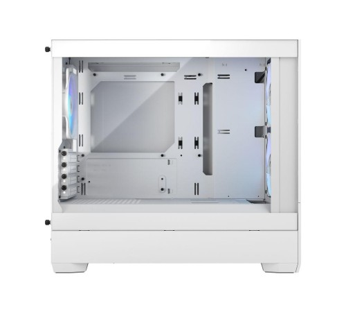 Корпус ПК без блока питания/ Case Fractal Design Pop Mini Air RGB TG Clear Tint, Mini-Tower, 3x120mm RGB, 2xUSB-A 3.2 mATX, mITX White