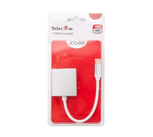 Кабель-адаптер/ Кабель-адаптер USB3.1 Type-Cm --> VGA(f),Telecom<TUC030> Кабель-адаптер/ Кабель-адаптер USB3.1 Type-Cm --> VGA(f),Telecom<TUC030>