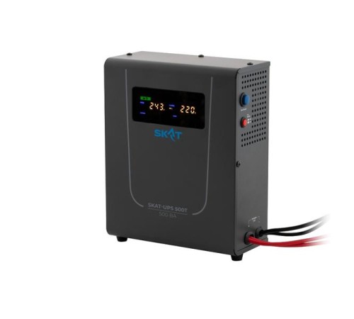 Источник бесперебойного питания (4501) SKAT-UPS 500T источник питания Line-Interactive 220В, 500ВА,работает от 1 внешней АКБ