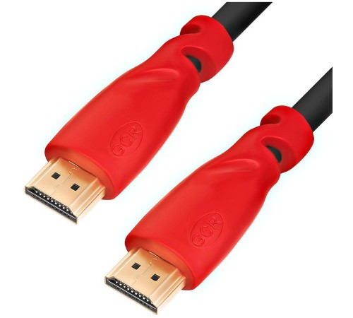 Greenconnect Кабель 5.0m HDMI версия 2.0, HDR 4:2:2, Ultra HD, 4K 60 fps 60Hz/5K*30Hz, 3D, AUDIO, 18.0 Гбит/с, 28/28 AWG, OD7.3mm, тройной экран, черный, красные коннекторы, GCR-HM351-5.0m Greenconnect Кабель 5.0m HDMI версия 2.0, HDR 4:2:2, Ultra HD, 4K 60 fps 60Hz/5K*30Hz, 3D, AUDIO, 18.0 Гбит/с, 28/28 AWG, OD7.3mm, тройной экран, черный, красные коннекторы, GCR-HM351-5.0m