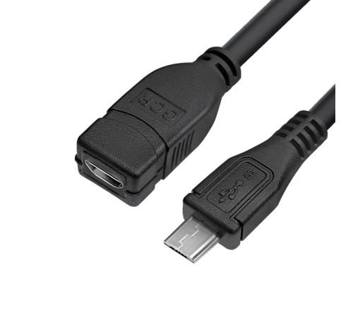 GCR Удлинитель 1.0m MicroUSB M/F, черный, 28/28 AWG, GCR-52447 GCR Удлинитель 1.0m MicroUSB M/F, черный, 28/28 AWG, GCR-52447