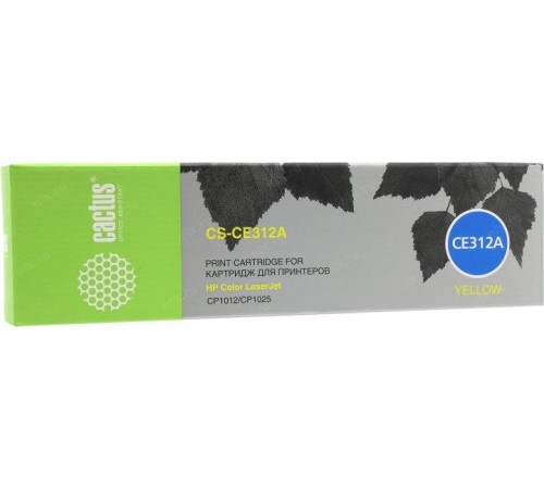 -/ Картридж лазерный Cactus CS-CE312A CE312A желтый (1000стр.) для HP LJ CP1012Pro/ CP1025