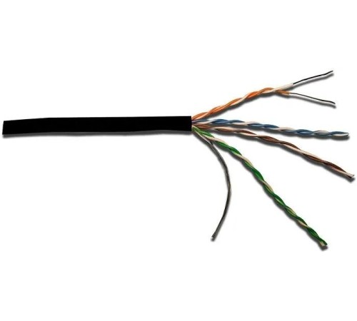 кабель Кабель LANMASTER U/UTP, 4 пары, Кат. 5E, 350 МГц, LSZH, нг(А)-HF, черный, 305 м