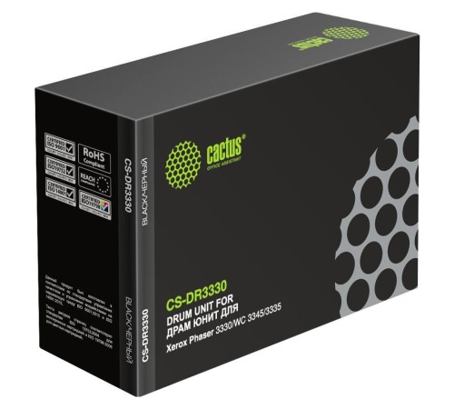 -/ Блок фотобарабана Cactus CS-DR3330 101R00555 черный ч/б:30000стр. для Ph 3330/WC 3345/3335 Xerox