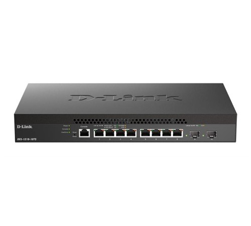 коммутатор D-Link PROJ Настраиваемый L2+ коммутатор, 8x10GBase-T, 2x10GBase-X SFP+, CLI, консольный порт RJ-45