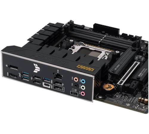 Материнская плата ASUS TUF GAMING B650M-PLUS, AM5, B650, 4*DDR5, 4*SATA, 2*M.2, 3*USB 3.2, 4*USB 2.0, Type-C, 3*PCIx16, 1*PCIx1, DP+HDMI, mATX; 90MB1BG0-M0EAY0