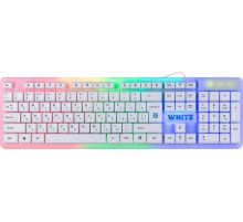 Defender Проводная игровая клавиатура White GK-172 RU,радуж. подсветка,104 кнопки