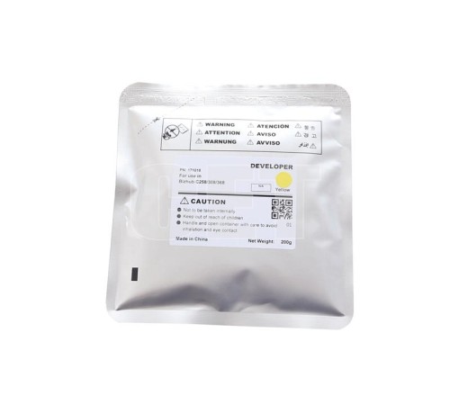 Тонеры и девелоперы Девелопер для KONICA MINOLTA Bizhub C258/C308/C368 (CET) Yellow, 200г, 600000 стр., CET171018 Тонеры и девелоперы Девелопер для KONICA MINOLTA Bizhub C258/C308/C368 (CET) Yellow, 200г, 600000 стр., CET171018
