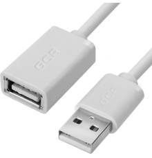 Greenconnect Удлинитель 0.3m USB 2.0, AM/AF, белый, 28/28 AWG, морозостойкий, GCR-UEC5M-BB-0.3m