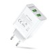 Сетевое зарядное устройство Vention на 2 порта USB (A+A) QC 3.0 Белый