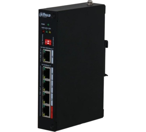 4-портовый инжектор уличное исполнение Порты: 4 RJ45 10/100Мбит/с (PoE/PoE+/Hi-PoE); мощность PoE: порт 1 до 85Вт порты 24 до 30Вт суммарно до 85Вт; питание: PoE (802.3bt) до 90Вт; грозозащита: до 6кВ; рабочая температура:-30С+65С; монтаж на DIN-рейку