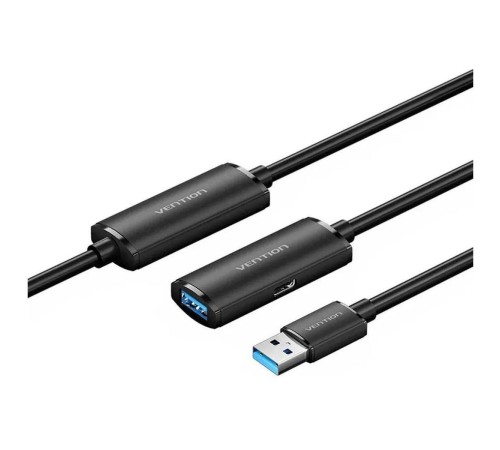 Активный кабель-удлинитель Vention USB 3.0 AM/AF с усилителем - 5м Черный