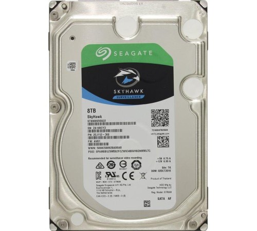 Жесткий диск/ HDD Seagate SATA3 8Tb SkyHawk Surveillance 256Mb