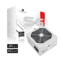 Блок питания 750W/ Power Supply Thermalright, 750W 80+ Gold (ATX, 3.1, PCIe 5.1, Non-modular, 1x24(20+4)pin, 1xCPU 8(4+4)pin, 2xPCIe*2 8(6+2)pin, 5xSATA3, 1x12+4pin (12VHPWR PCIe 5.1 12+4pin 600mm), 3xMOLEX4pin, Active, 120x120mm, 150x140x86mm, APFC, whit