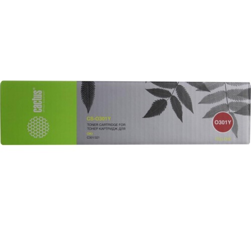 -/ Картридж лазерный Cactus 44973541 CS-O301Y 44973541 желтый (1500стр.) для Oki C301/321