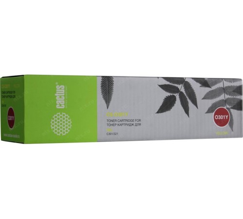 -/ Картридж лазерный Cactus 44973541 CS-O301Y 44973541 желтый (1500стр.) для Oki C301/321