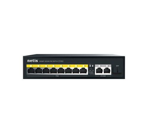 Коммутатор/ Коммутатор Netis P110GH (L2) 8x100Мбит/с 2x1Гбит/с 1SFP 8PoE 8PoE+ 120W неуправляемый
