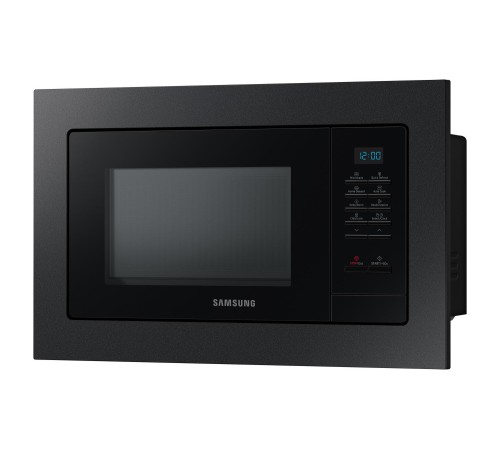 встраиваемая микроволновая печь Samsung Built-in microwave oven; Product dimensions (WxHxD) 489 x 275 x 346 mm; 23 liters.; Bioceramics; LED display (blue); Output power (microwaves) 800 watts;