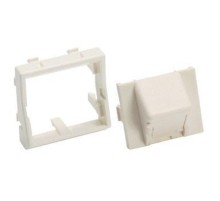 Адаптер 45х45 с одной наклонной вставкой на один модуль MiniCom, белый/ Adapter, 45x45mm, 1 1/2 Size Sloped Shut