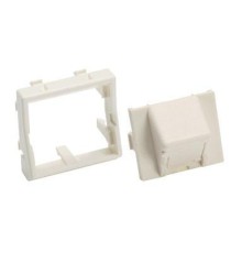 Адаптер 45х45 с одной наклонной вставкой на один модуль MiniCom, белый/ Adapter, 45x45mm, 1 1/2 Size Sloped Shut