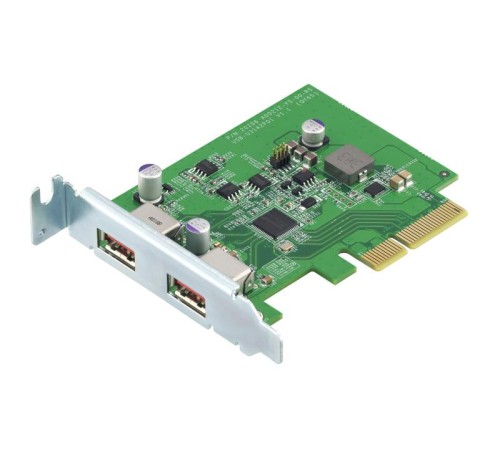 Карта расширения/ QNAP QXP-10G2U3A USB Dual Port Adapter, 2 x 10Gb / s USB 3.2 Gen 2, PCIe Gen3 x2