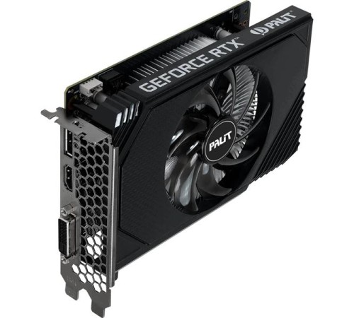Видеокарта PALIT NE63050018JE-1072F RTX3050 STORMX 6GB GDDR6 96bit DVI HDMI DP Видеокарта PALIT NE63050018JE-1072F RTX3050 STORMX 6GB GDDR6 96bit DVI HDMI DP