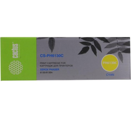 -/ Картридж лазерный Cactus CS-PH6130C 106R01282 голубой (1900стр.) для Xerox Phaser 6130/6130n