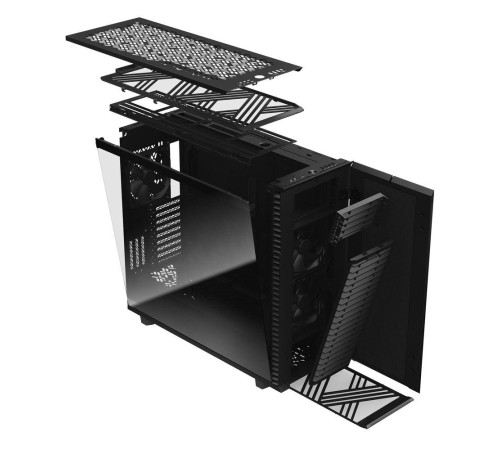 Корпус ПК без блока питания/ Case Fractal Design Define 7 XL TG Dark Tint, Full-Tower, 3x140mm, 2xUSB-A 2.0 + 2xUSB-A 3.2 + 1xUSB 3.2 Type-C EE-ATX, E-ATX, SSI-CEB, SSI-EEB, ATX, mATX, mITX Black