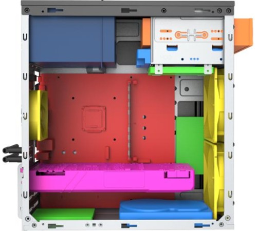 Корпус с блоком питания 500Вт./ Case Foxline FL-702, mATX, 1x5.25EXT, 1x3.5EXT, 2x3.5INT, 2xUSB2.0, HDA, w/o FAN, w/500W ATX PSU, w/1.2m EU pwr cord