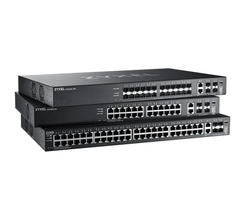 Коммутатор/ Zyxel XGS2220-30 L3 Access switch , rack 19", 24xRJ-45: 1G, 2xRJ-45: 1/2.5/5/10G, 4xSFP+, standalone/cloud management