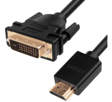 Greenconnect Кабель HDMI-DVI 1.8m черный, OD7.3mm, 28/28 AWG, позолоченные контакты, 19pin AM / 24+1M AM double link, тройной экран