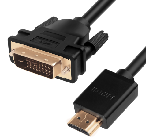 Greenconnect Кабель HDMI-DVI 1.8m черный, OD7.3mm, 28/28 AWG, позолоченные контакты, 19pin AM / 24+1M AM double link, тройной экран Greenconnect Кабель HDMI-DVI 1.8m черный, OD7.3mm, 28/28 AWG, позолоченные контакты, 19pin AM / 24+1M AM double link, тройной экран
