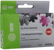 -/ Картридж струйный Cactus CS-PGI1400XLM пурпурный (12мл) для Canon MB2050/MB2350/MB2040/MB2340
