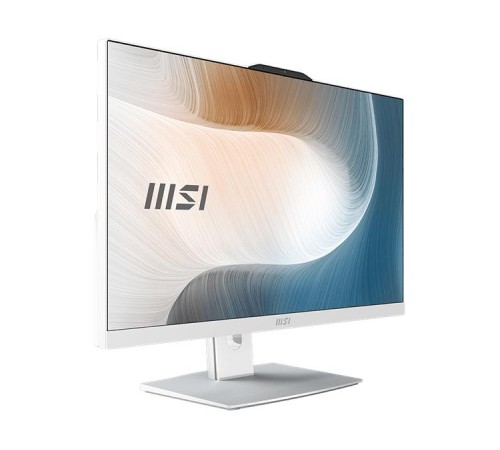 Моноблок MSI Modern AM242P 1M AiO 23,8" FHD (1920x1080)IPS AG Non-touch, Core i5-120U (1.4GHz), 16Gb DDR5(2*8GB), 512GB SSD M.2, Intel UHD, WiFi, BT, camera, WirelessKB&mouse Eng/Rus, No OS,1y,White