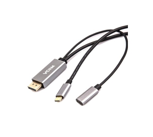 Кабель-адаптер/ Кабель-адаптер USB 3.1 Type-Cm --> DP(m) 4K@60Hz, 1.8m , PD,Aluminium Shell, VCOM <CU422MCPD-1.8M> Кабель-адаптер/ Кабель-адаптер USB 3.1 Type-Cm --> DP(m) 4K@60Hz, 1.8m , PD,Aluminium Shell, VCOM <CU422MCPD-1.8M>