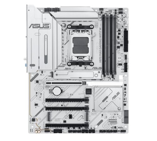 Материнская плата ASUS X870 MAX GAMING WIFI7 W, AM5, X870, 4*DDR5,  4*SATA, 3*M.2, 4*USB 3.2, 4*USB 2.0, 2*Type-C, 5*PCIx16, HDMI, ATX; 90MB1LZ0-M0EAY0