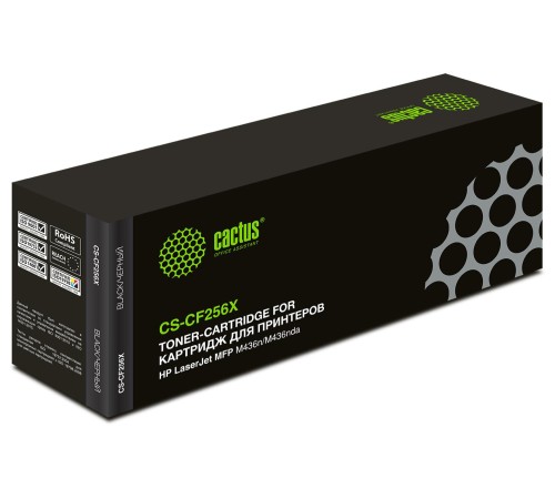 -/ Картридж лазерный Cactus CS-CF256X CF256X черный (13700стр.) для HP LJ MFP M436n/M436nda